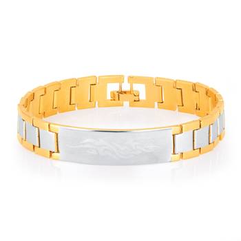 Youthful Gold and Rhodium Plated Bracelet For Men 1