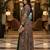 Designer green blooming georgette free size stiched top with long printed shrung for women
