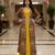 Designer yellow blooming georgette free size stiched top with long printed shrung for women