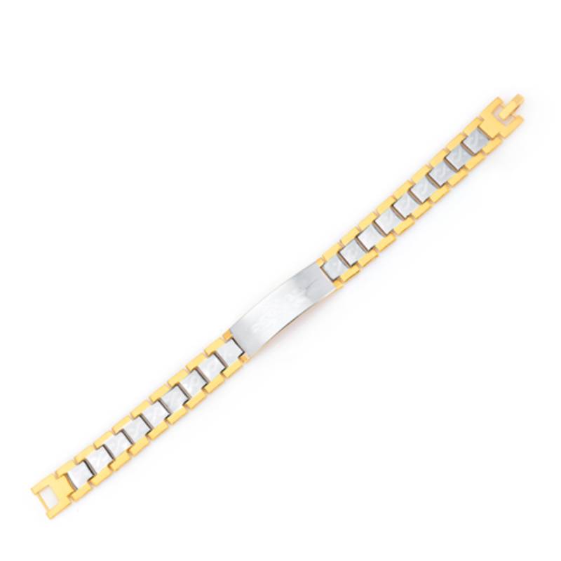 Youthful Gold and Rhodium Plated Bracelet For Men