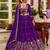 blue silk blend lehenga choli - free size 