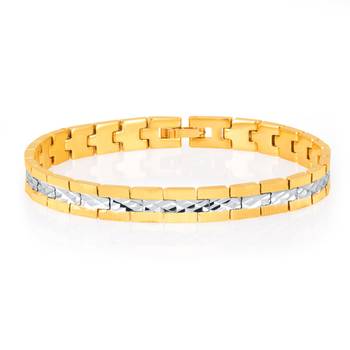 Delightly Gold and Rhodium Plated Bracelet For Men 1