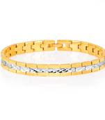 Delightly Gold and Rhodium Plated Bracelet For Men