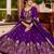 blue silk blend lehenga choli - free size 