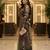 Designer light olive blooming georgette free size stiched top with long printed shrung for women