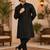 Midnight luxe black embellished kurta