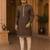  wine embroidered  kurta  with inner lining