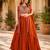 orange silk lehenga choli - free size 