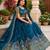 blue silk blend lehenga choli - free size 