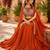 orange silk lehenga choli - free size 