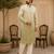 Sage green ombre printed  kurta
