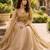 gold tissue lehenga choli