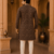  wine embroidered  kurta  with inner lining
