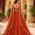 orange silk lehenga choli - free size 