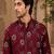  maroon printed  ethnic kurta