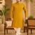 Yellow ethnic printed kurta