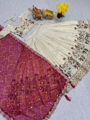 cream tissue lehenga choli - free size  2