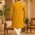 Yellow ethnic printed kurta