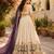cream georgette lehenga choli - free size 