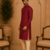 Maroon ethnic printed kurta