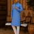 Sky blue ethnic printed kurta