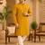 Yellow ethnic printed kurta