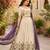 cream georgette lehenga choli - free size 