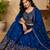 blue silk lehenga choli - free size 