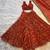 red georgette lehenga choli - free size 