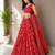 red georgette lehenga choli - free size 