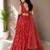 red georgette lehenga choli - free size 