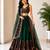 green georgette lehenga choli - free size 