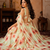 cream georgette lehenga choli - free size 