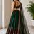 green georgette lehenga choli - free size 