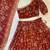 red georgette lehenga choli - free size 