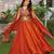 orange silk lehenga choli - free size 
