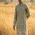 wedding silk fabric with weaving and printed work kurta payjama