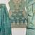 teal blue embroidered silk blend sharara suit set with zari work dupatta