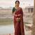 Maroon Color Embroidery Weaving Flower Border With Dori Piping Fitting Pashmina Silk Saree