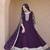 wine faux georgette embroidered anarkali suit with dupatta