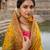 Yellow Color Embroidery Weaving Flower Border With Dori Piping Fitting Pashmina Silk Saree