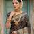 Black Color Printed Pallu With Body Print Jacquard Weaving Border Dola Silk Saree
