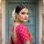 Pink Color Printed Pallu With Body Print Jacquard Weaving Border Dola Silk Saree