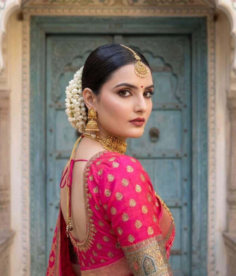 Pink Color Printed Pallu With Body Print Jacquard Weaving Border Dola Silk Saree