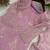 Pink chinon sequin embroidered kurta pant set with dupatta