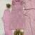 Pink chinon sequin embroidered kurta pant set with dupatta
