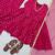 Rani pink jacquard chanderi kurta sharara set with net dupatta