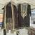 Black georgette sequin embroidered kurta palazzo set with dupatta