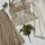 Cream butterfly net embroidered top palazzo set with dupatta