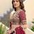Mesmerizing Rich Maroon Dori, Zari, and Sequins Embroidered Rangoli Silk Indian Ethnic lehenga